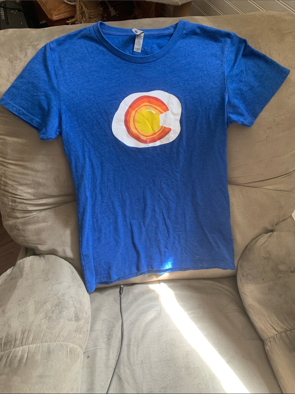 Next Level Apparel Royal Blue Short Sleeve Tee with Sunset Crest